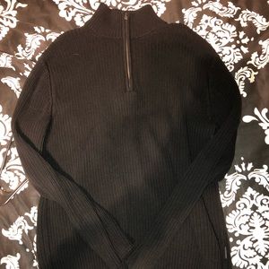 Calvin Klein zip up black sweater turtleneck